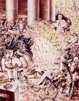 Peter Pontiac kleurenlitho steendruk